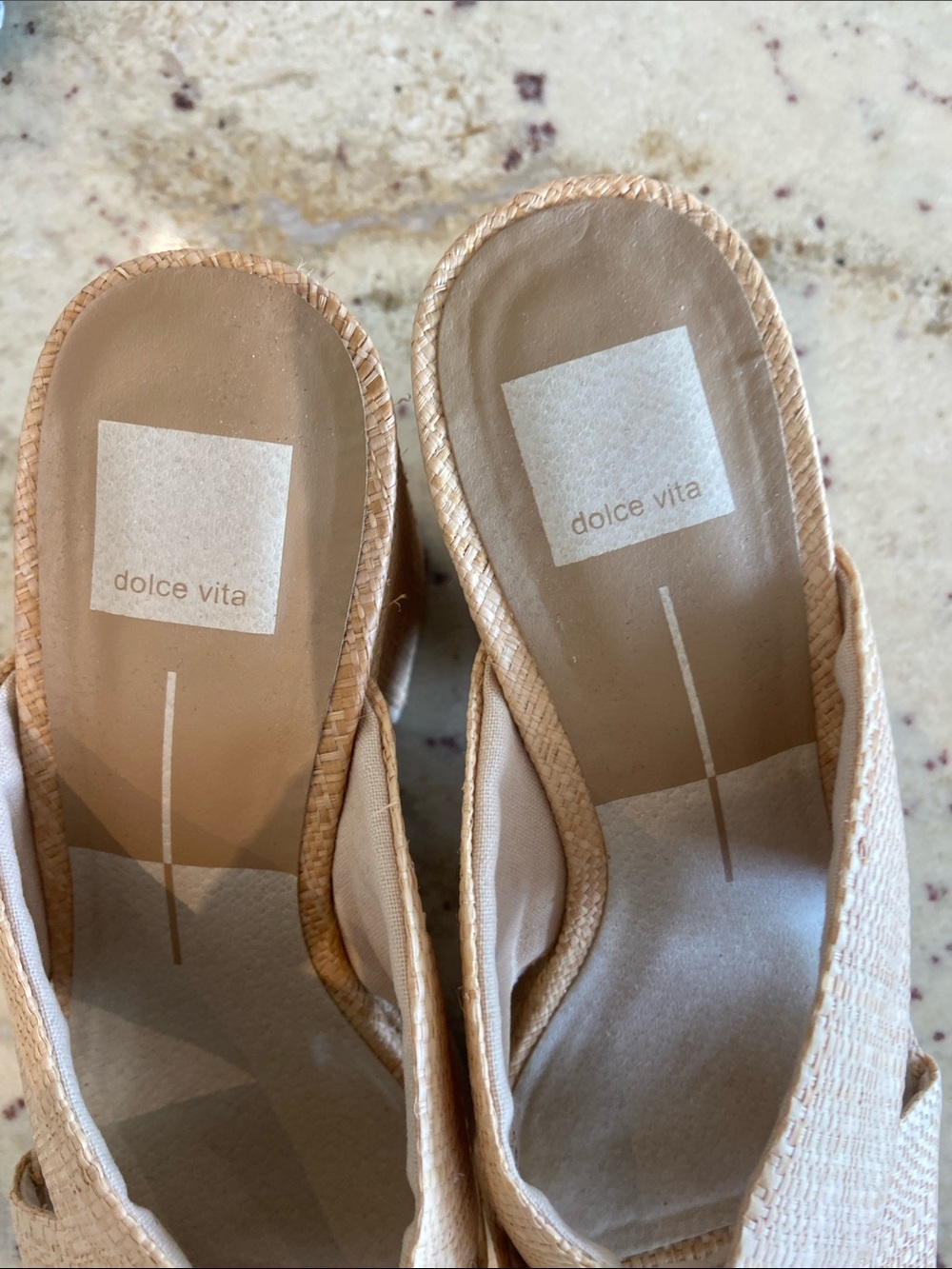Dolce Vita Natural Woven Cross‑Band Slide Mules - Picture 5 of 5